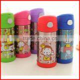 400ML Mokyo Cartoon Stainless Steel Flask for Children With Straw thumbnail-1