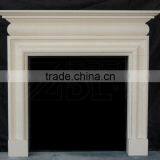Beige and Yellow Limestone Fireplace Mantels thumbnail-1