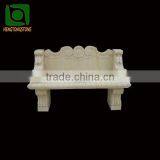 Yellow Marble Bench Seating With Back thumbnail-1