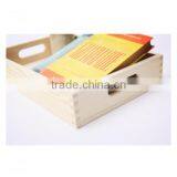 Unfinished Desk Organizer, Serving Tray, Storage, Bedroom, Kitchen, Minimalist Scandinavian Style, Unpainted, Plain thumbnail-1