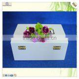 Engraved Painted Lock Square Wooden Chocolate Box thumbnail-4