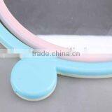 Colorful Round Plastic Double Sided With Double Round Foot Base Mirror thumbnail-2