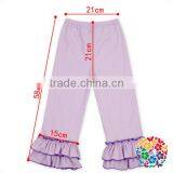 Wholesale Plain Cotton Baby Icing Pants Boutique Ruffle Pants Girls thumbnail-2
