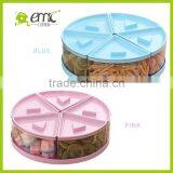 Emc 2017 Plastic Candy Box 5 Divided Storage Box With Cover Food Container With Cover thumbnail-6