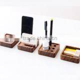 Set of 4 Modern Nordic Desk Organizer Office Accessories Wood Mobile Phone Stand thumbnail-3