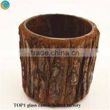 2 oz Mason Jars in Bulk Glass Candle Votives With Wood Cover thumbnail-3