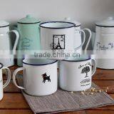 Wholesale Customized Cup Logo Printing Camping Enamel Mug thumbnail-3