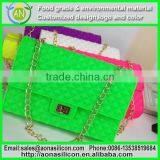 2015 Silicone Metal Chain Hand Bag for Women thumbnail-1