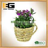 Handmade Natural Rattan Flower Pot Decor Garden Planter thumbnail-6