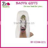 Masked Ball, White Haired Halloween Mask,scary Masks and White Witch Latex Mask Bleed thumbnail-2