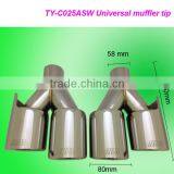 High Quality Auto Part Stainless Steel 304 Universal Exhaust Muffler Tip thumbnail-1