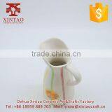 Set of 2 Colored Sunburst Design Ceramic Flower Planter Pots / Decorative Plant Container thumbnail-5