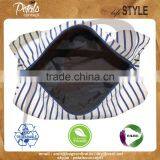 2017 Canvas Duffle Bag With One Color Stripe Print thumbnail-3