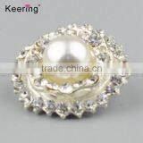 Fashionable Custom Pearl Rhinestone Buttons for Garments WBK-1464 thumbnail-2