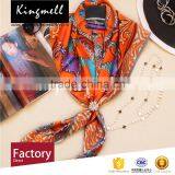 Custom Made Elegant Satin Silk Scarf With 100%silk thumbnail-2