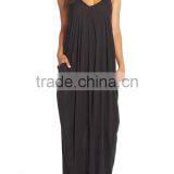 Awesome Beach Coverups Design V Neck V Back Casual Maxi Back Dress Beach Dress thumbnail-4