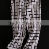 Europe America Simple Plaid summer loose All-Matching Casual Wide Leg Palazzo Pants
