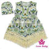 48BQA142 Lovebaby Fancy Sleeveless Tassel Irregular Baby Girls Model Dress With Hat thumbnail-3
