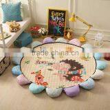 S65598A Room Floor Carpet 100% Cotton Sunflower Shape Cartoon Baby Crawling Blanket thumbnail-5