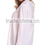 100%Polyester Long Sleeve Woman Blouse 2015,women Tank Tops in White thumbnail-5