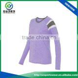 New Arrival Fashion Design Splicing Polyester /cation T-shirt Women thumbnail-1