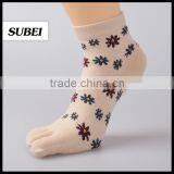 Flower Knitting Sock Five Toe Finger Socks Woman Sock thumbnail-5