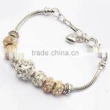 Fashion Ball Diamond With Gold Metal Jewelry Party Occasion Bracelets thumbnail-2