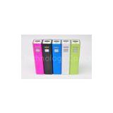 2600mah Travel Portable USB Phone Charger , Blue Lipstick Charger
