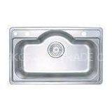 Rectangle Large Single Bowl Stainless Steel Kitchen Sinks Deck Mounted thumbnail-1