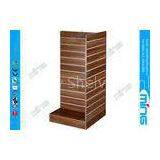 3 Sides MDF Gondola Slatwall Display Shelves T Shape Clothing Display Stand