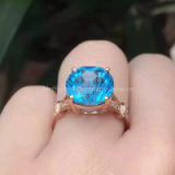 18K Rose Gold Inlaid Topaz Ring Distribution Certificate.