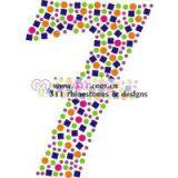311 Numbers Hot-fix Heat Transfer Rhinestone Motif Design 1