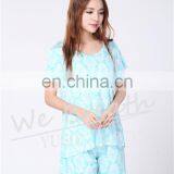 Printing Pattern Ladies Bamboo Fiber Short Sleeves Shorts For Summer thumbnail-3