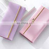 2017 Candy Color Classic Cute Women's Wallet Button Leather Faux Clutch Lady Purse Long Handbag High Quality Card Holder thumbnail-1