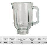 (A110) China Factory Supply Blenders Soda Lime 1.25 Liter Blender Replacement Spare Parts Glass Jar thumbnail-2