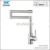 Contemporary Hot Sale With Drinking Water Stainless Steel Water Faucet Brushed Finish Lead Free Two Handle Kitchen Mixer Tap thumbnail-2