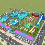 Popular Cheap Inflatable Water Park With Swimming Pool for Outdoor
