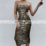 2020 Hot Sales Women Sexy Club Party Leopard Dresses Ladies Halter Mini Backless Dresses Women Summer Dress thumbnail-3