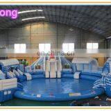 Giant Mobile Inflatable Floating Aqua Water Park, Above Ground Water Play Equipment for Sale thumbnail-6