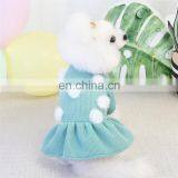 Woolen Yarn Pet Sweater Dress Wholesale Blank Polka Dot Dog Sweater thumbnail-5