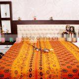 Indian Kantha Quilt Cotton Reversible Flower Prints Bedspread Vintage Kantha Quilt Handstiched Kantha Work Bed Cover