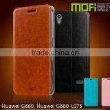 MOFi Case Funda Celular Housing for Huawei G660 , Mobile Handset Coque Leather Flip Back Cover for Huawei Ascend G660 thumbnail-1