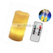 Hot Sale 3AA Remote Control Battery Powered LED Christmas Rotating Creative Candle Paraffin Projection Lamp thumbnail-5