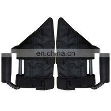 For Jeep JK for Wrangler 2007-2017 Hand Hold Fabric+Aluminum Alloy 2/4 Door Handle Cover Trim Accessories 07-17 thumbnail-1