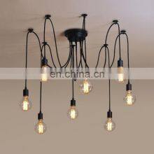 Vintage Industrial DIY Ceiling Lamp Suit Edison Bulb Beautiful Atmos Long Lights Spider Pendant Foyer Luxury Fixture Chandelier thumbnail-2