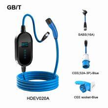 Portable Ev Charger With Intelligent Recognition Intelligent Charging GB/T IEC62196 10A 16A 32A Home Charger HDEV020 thumbnail-2