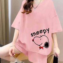 New Product Women's SuperSoft Comfywear 2 Piece Lounge Boxy T-Shirt & Sleep Shorts Loungewear Set