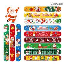 Custom Make Santa Snaps Ring Merry Christmas Style Design Silicone Slap Band thumbnail-2