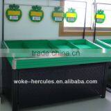 High Quality Supermarket Staniless Steel & Wooden Fruit and Vegetable Display Stands thumbnail-3
