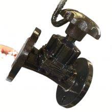 Class 150LB DN150 Cast Carbon Steel Wcb Flanged Connection Straight Type Diaphragm Valve Lined PTFE thumbnail-1